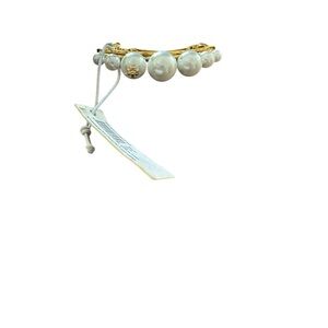 Tory Burch  gold /white ball hairpins